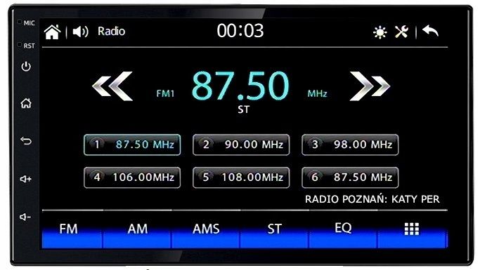 RADIO 2 DIN RDS BLUETOOTH ANDROID AUTO CARPLAY USB 7 CALI 4X50W zdjęcie 5