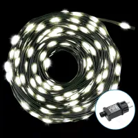 Niskonapięciowe płaskie lampki choinkowe 200 LED 20 m zimna biel do dekoracji