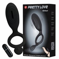 wibrujący pierścień na penisa pieści łechtaczkę