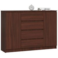 Komoda do sypialni, 4 szuflady, półki, CANTO, 140x40x99 wenge | TYLETEGOTU
