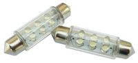 ŻARÓWKA LED 12V5W SV8.5-6 LED BIAŁA - 2szt.