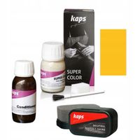 ZESTAW FARBA DO SKÓRY SYNTETYCZNEJ ŻÓŁTA Z GĄBKĄ