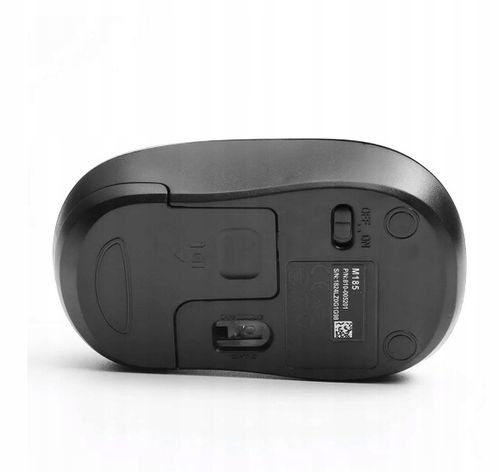 Myszka bezprzewodowa szara Logitech M185 sensor optyczny na baterie na Arena.pl