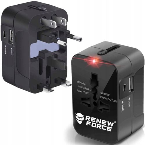 Uniwersalna Przejściówka ADAPTER Gniazda USA UK EU AUST Ładowarka USB ŚWIAT na Arena.pl