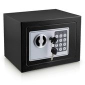 SEJF ELEKTRONICZNY CZARNY STALOWY 23X17X17 CM KOMPAKTOWY