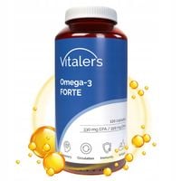 Omega 3 FORTE 1000 mg 330 EPA 220 DHA Witamina E Zdrowe Serce Mózg 120 kaps