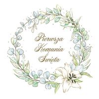 SERWETKI 33X33CM 20SZT KOMUNIA EUCALYPTUS WREATH POLMAK