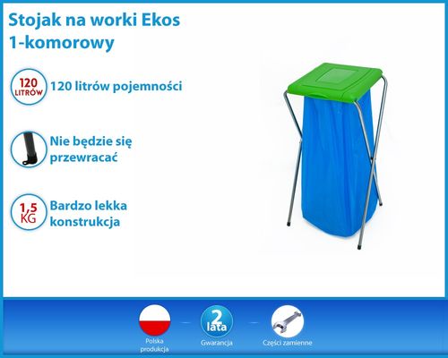 STOJAK NA WORKI EKOS 1 YELLOW na Arena.pl