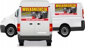 Reklama Naklejka na samochód WULKANIZACJA LOGO