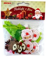 NAKLEJKI Z FILCU CHOINKA MIKOŁAJ 20SZT FVX01 BREWIS HIT!!!