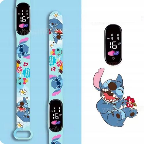 Zegarek cyfrowy LED Stich Lilo i STITCH dla dzieci NIEBIESKI na Arena.pl