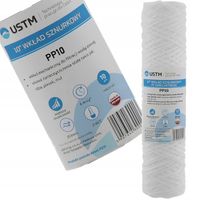 10x FILTR DO WODY WKŁAD filtrujący sznurkowy 10" 10 MIKRON PP10M. USTM