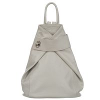 VERA PELLE plecak damski skórzany elegancki trójkątny V561 j.szary