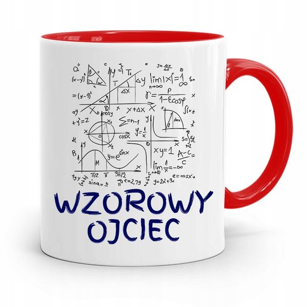 Kubek Czerwony Dla Taty Ojca Wzorowy Ojciec Z Nadrukiem Ze Zdjęciem zdjęcie 1