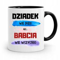 Kubek Czarny Dzień Babci Babcia Wie Wszystko Z Nadrukiem Ze Zdjęciem