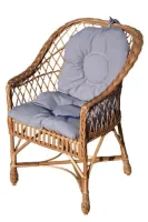 Krzesła z wikliny z poduszką Fotel wiklinowy