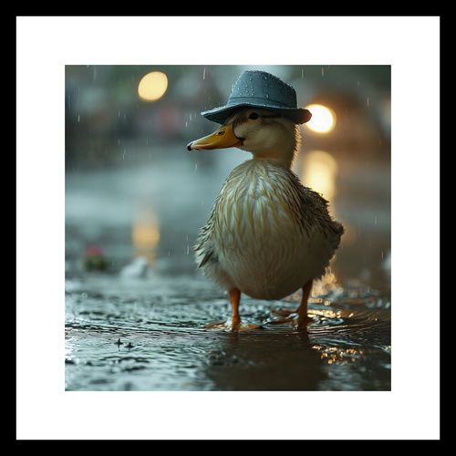 Plakat 30x30cm Kaczka w Kapeluszu na Arena.pl