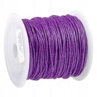 SZNUREK bawełniany woskowany 1mm fioletowy 20-30m