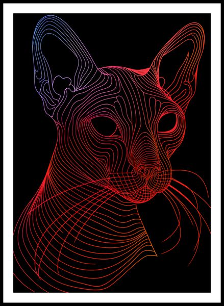 Plakat 59,4x84,1cm Cyfrowa Kocica zdjęcie 3