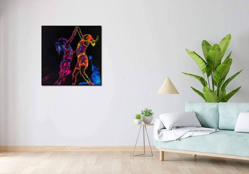 Plakat 80x80cm Mecz W Kosza zdjęcie 4