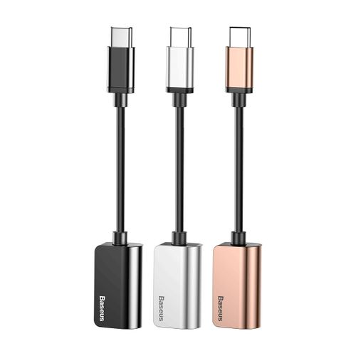 Baseus przejściówka adapter USB Type-C mini jack srebrny na Arena.pl
