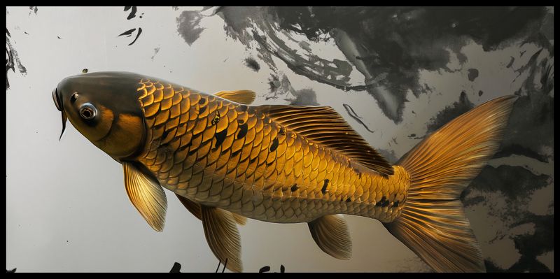 Plakat 91,3x44,5cm Spokojna Ryba Koi zdjęcie 2