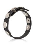 leather multi snap ring black