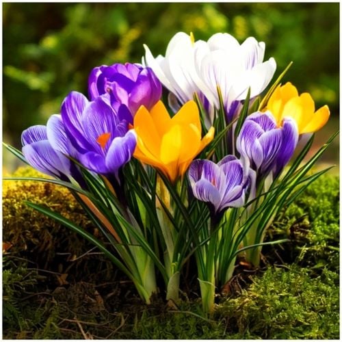 KROKUS cebulki MIX KOLORÓW łatwa uprawa do gruntu i donic 100 szt. + na Arena.pl