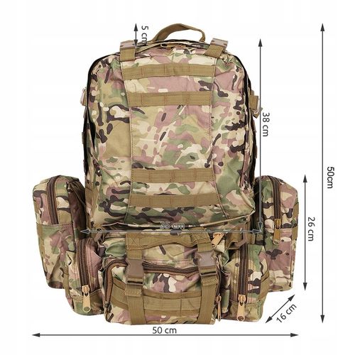 Plecak Taktyczny Wojskowy Militarny Survival 48,5l do Pracy Survivalowy XL na Arena.pl