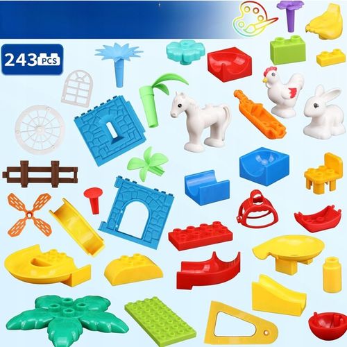 Klocki Konstrukcyjne Farma Duży Zestaw z 243 elementów dla Dzieci +3 lata na Arena.pl