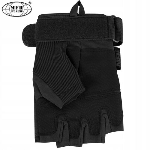RĘKAWICE TAKTYCZNE BEZ PALCÓW PRO MFH Czarne XXL na Arena.pl