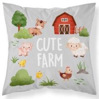 Poszewka ozdobna bawełniana 40x40cm ZABAWA NA FARMIE PSBA11A