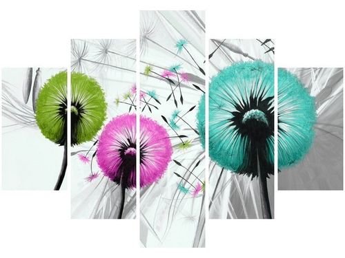 105CM 150CM OBRAZ 5 ELEM KOLOROWE DMUCHAWCE DRUK na Arena.pl