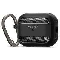 Etui Spigen Rugged Armor TPU Karbon DO AirPods Pro 1 2 Czarne