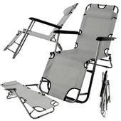 Leżak plażowy kompaktowy grafit SEGGO