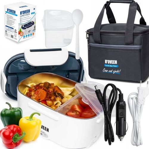 ELEKTRYCZNY LUNCH BOX POJEMNIK TERMOS OBIADOWY 230V 12V 24V + TORBA na Arena.pl