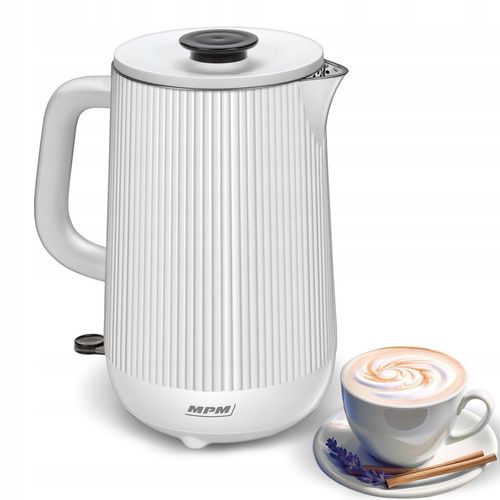 Czajnik elektryczny bezprzewodowy MPM MCZ-115 z podwójnymi ściankami biały na Arena.pl