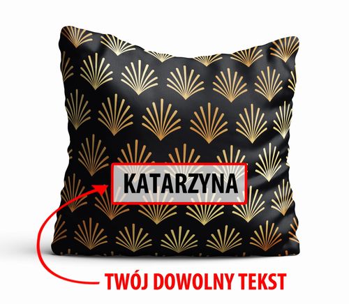 Poduszka Dekoracyjna GEOMETRYCZNA  z Twoim napisem G43 na Arena.pl