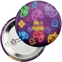 Przypinka z agrafką 59mm - GAMER GAMEPAD GAMBLING GRY