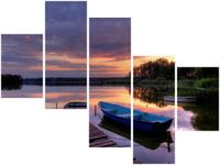 100 75CM OBRAZ 5 ELEM JEZIORO WOLSZTYŃSKIE ŚCIENNY