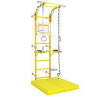 Drabinka gimnastyczna NEXT 1 MAX | pomarańczowa, regulowany drążek + materac