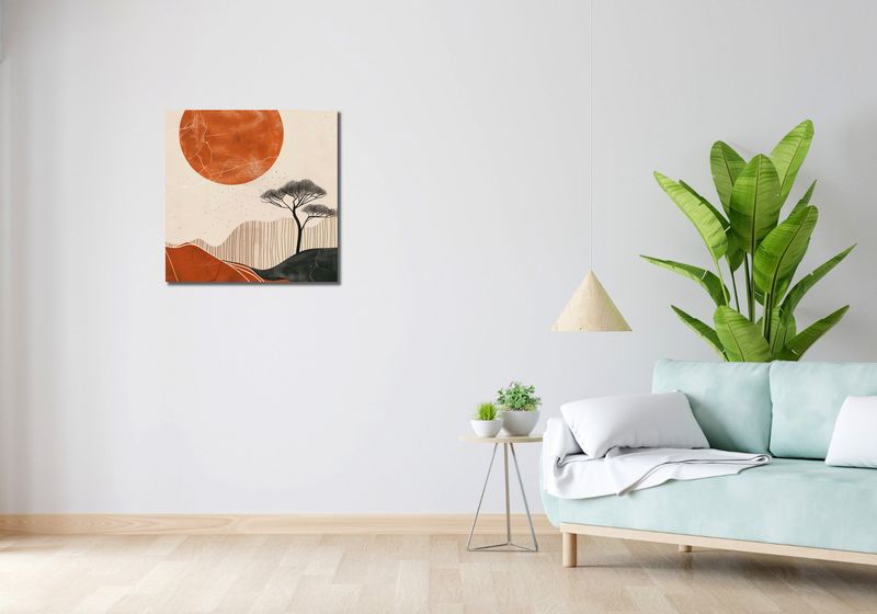 Obraz 60x60cm Afrykański Zachód Słońca zdjęcie 2