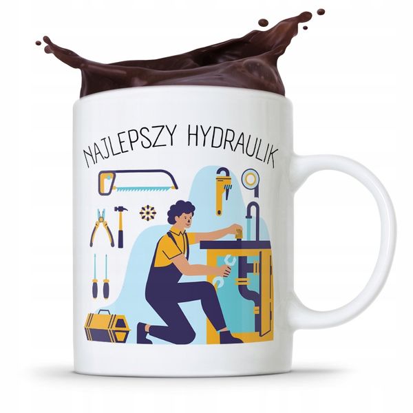 Kubek Prezent Dla Hydraulika Najlepszy Hydraulik Z Nadrukiem Ze Zdjęciem zdjęcie 1