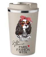 KUBEK TERMICZNY Premium beżowy prezent dzień kobiet JESTEM GOTOWA KT_450_b