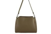 Torebka kuferek na szerokim pasku - Beżowa