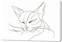 Obraz 100x70cm Linijny Kot