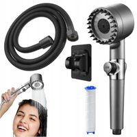 SŁUCHAWKA PRYSZNICOWA WYSOKOCIŚNIENIOWA OSZCZĘDNA Z FILTREM MASAŻEREM 3W1