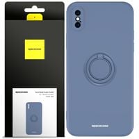 ETUI MATOWE DO IPHONE XS MAX SPACECASE SILICONE RING SILIKONOWE + SZKŁO