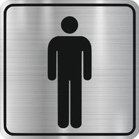 Tabliczka Grawerowana INFORMACYJNA 9x9 cm WC TOALETA MĘSKA