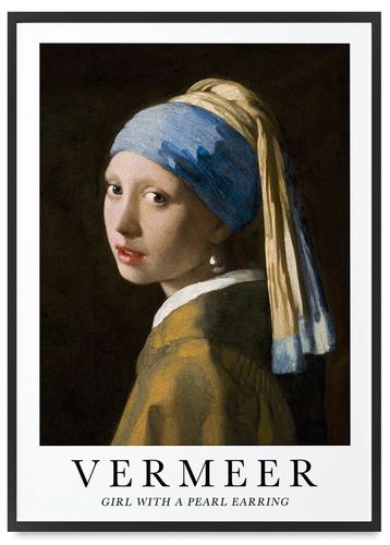 Plakat w ramie Vermeer Dziewczyna z perłą 21x30 cm w czarnej ramie na Arena.pl